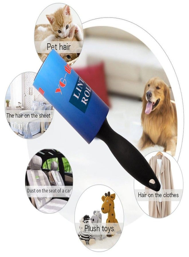 Kunya® Lint Rollers Reusable Sticky Picker Cleaner Roller with Pet Hair Remover Brush 10cm Sheet 60 Sheets 1 Roll + 1 Pet Brush - Image 5